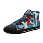 High-Top Canvas Shoes Abstract Painting Cubism Colorful Face