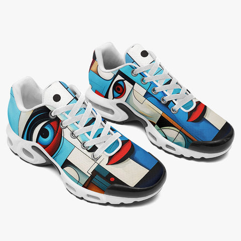 Air Cushion Sneakers Abstract Painting Cubism Colorful Face