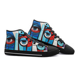 High-Top Canvas Shoes Abstract Painting Cubism Colorful Face