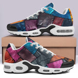 Air Cushion Sneakers Colorful Leather Patchwork