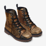 Leather Boots Grunge Cloth Patchwork