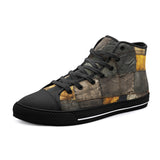 High-Top Canvas Shoes Old Fabric Patchwork Art