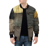 Bomber Jacket Old Fabric Patchwork Art