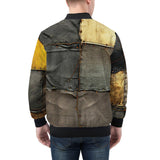 Bomber Jacket Old Fabric Patchwork Art