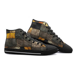 High-Top Canvas Shoes Old Fabric Patchwork Art