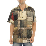 Hawaiian Shirt Old Burlap Patchwork