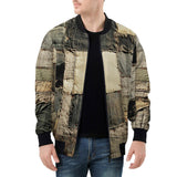 Bomber Jacket Old Burlap Patchwork