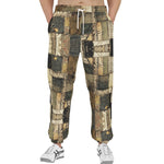 Men's Sweatpants Old Burlap Patchwork