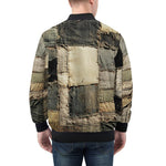 Bomber Jacket Old Burlap Patchwork