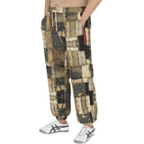 Men's Sweatpants Old Burlap Patchwork