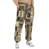 Men's Sweatpants Old Burlap Patchwork