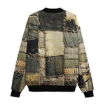 Bomber Jacket Old Burlap Patchwork