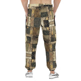 Men's Sweatpants Old Burlap Patchwork