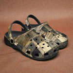Classic Clogs Old Burlap Patchwork