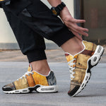 Air Cushion Sneakers Abstract Cloth Patchwork