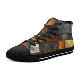 High-Top Canvas Shoes Surrealistic Colorful Patchwork