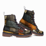 Leather Boots Surrealistic Colorful Patchwork