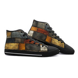 High-Top Canvas Shoes Surrealistic Colorful Patchwork