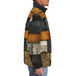Down-Padded Puffer Jacket Surrealistic Colorful Patchwork Print