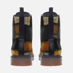 Leather Boots Surrealistic Colorful Patchwork