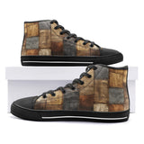 High-Top Canvas Shoes Old Jeans Patchwork