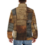 Down-Padded Puffer Jacket Old Jeans Patchwork Print