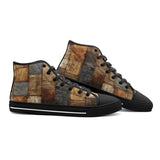 High-Top Canvas Shoes Old Jeans Patchwork