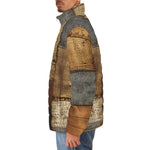 Down-Padded Puffer Jacket Old Jeans Patchwork Print