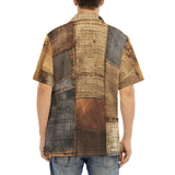 Hawaiian Shirt Old Jeans Patchwork