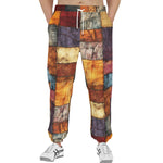 Men's Sweatpants Tattered Fabric Patchwork