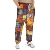 Men's Sweatpants Tattered Fabric Patchwork