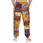 Men's Sweatpants Tattered Fabric Patchwork