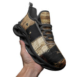 Sports Sneakers Vintage Rustic Cloth Patchwork