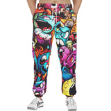 Men's Sweatpants Grotesques Monster Faces Collage