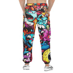 Men's Sweatpants Grotesques Monster Faces Collage