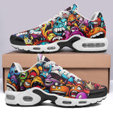 Air Cushion Sneakers Grotesques Monster Faces Collage