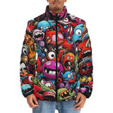 Down-Padded Puffer Jacket Colorful Monsters Graffiti