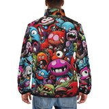 Down-Padded Puffer Jacket Colorful Monsters Graffiti