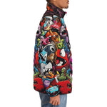 Down-Padded Puffer Jacket Colorful Monsters Graffiti
