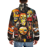 Down-Padded Puffer Jacket Expressive Masks Totems