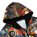 Men's Zip Up Hoodie Expressive Masks Totems