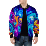 Bomber Jacket Neon Graffiti Street Art