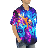 Hawaiian Shirt Neon Graffiti Street Art