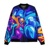 Bomber Jacket Neon Graffiti Street Art