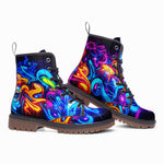 Leather Boots Neon Graffiti Street Art