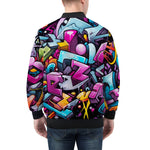 Bomber Jacket Graffiti Letters Collage