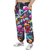 Men's Sweatpants Graffiti Letters Collage