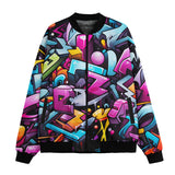 Bomber Jacket Graffiti Letters Collage