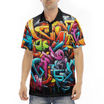 Men's Polo Shirt Colorful Graffiti Art