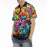 Men's Polo Shirt Colorful Graffiti Art